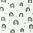 [S1174R-183868] [S1174R] Doppio Garza Increspato Stampato Arcobaleno Amore (Vecchio Verde)