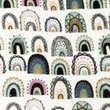 [S1175R-183913] [S1175R] Musselin Zerknittert Gedruckt Regenbögen (Alt Mint)