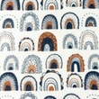 [S1175L-183915] [S1175L] Double Gauze Crinkled Printed Rainbows (Jeans)
