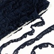 [695R-185535] [695R] Elastic Cotton Lace (Dark Blue)