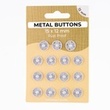 [698R-185593] [698R] Metalen Drukknopen Set 12 mm  (Offwhite)