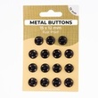 [698R-185594] [698R] Metal Buttons Set 12 mm  (Black)