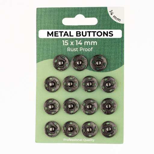 [699R] Metal Buttons Set 14 mm 