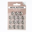 [700R-185606] [700R] Metal Buttons Set 16 mm (Silver)