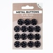 [700R-185608] [700R] Juego de Botones a Presión de Metal 16 mm (Negro)