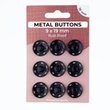 [701R-185615] [701R] Metal Buttons Set 19 mm (Black)