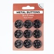 [702R-185623] [702R] Juego de Botones a Presión de Metal 21 mm (Antracita)