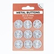 [702R-185621] [702R] Metalen Drukknopen Set 21 mm (Offwhite)