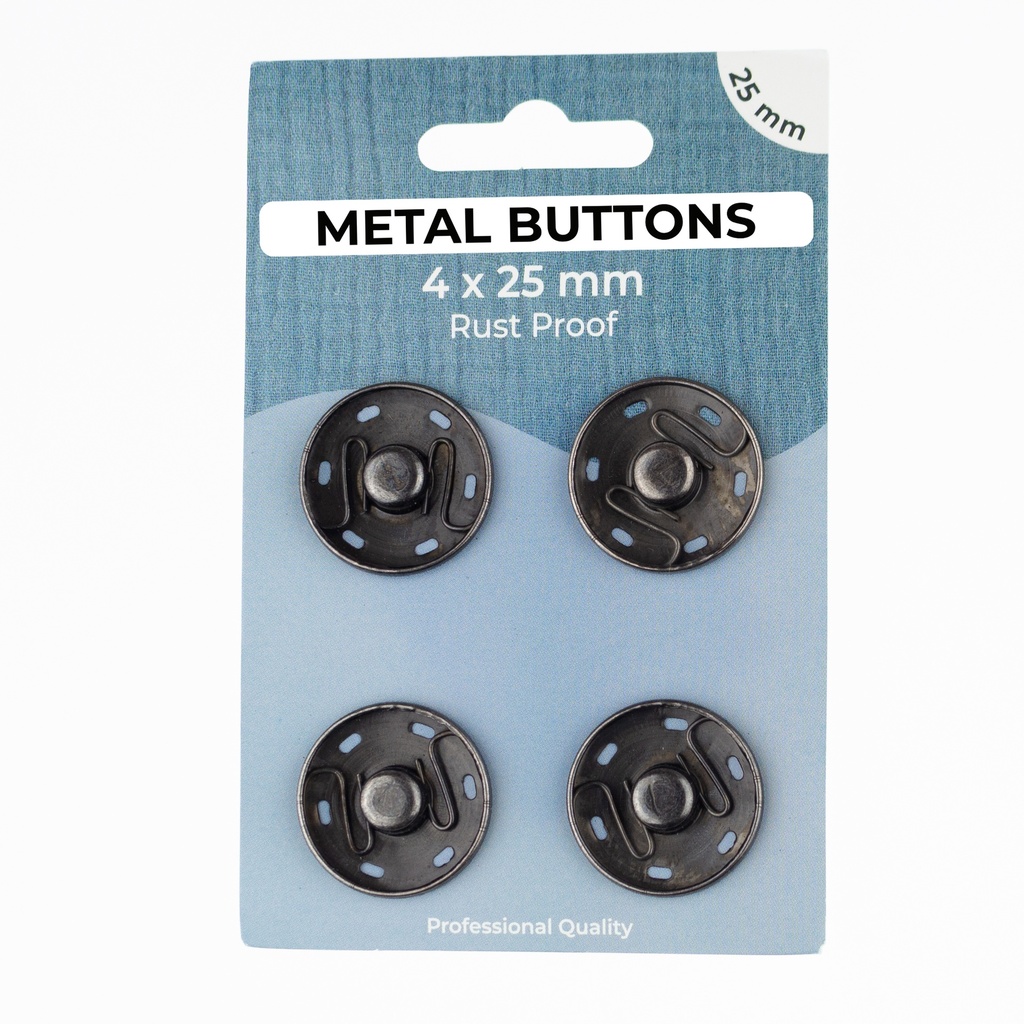 [703R] Juego de Botones a Presión de Metal 25 mm