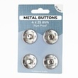 [703R-185627] [703R] Metalen Drukknopen Set 25 mm (Zilver)