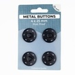 [703R-185629] [703R] Juego de Botones a Presión de Metal 25 mm (Negro)