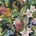 [S1234L-185643] [S1234L] Poplin Digital Printed Mix Fawn Snoozy Fabrics (Jungle)