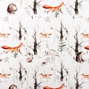 [S1257L-185834] [S1257L] Poplin Digital Printed Mix Flint Snoozy Fabrics (Fox)