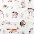 [S1259L-185852] [S1259L] Poplin Digital Printed Mix Linden Snoozy Fabrics (Deer)