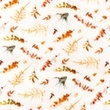 [S1267L-185906] [S1267L] Double Gauze Crinkled Digital Printed Mix Posey Snoozy Fabrics (Leaves)