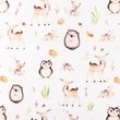 [S1277L-185982] [S1277L] Poplin Digital Printed Mix Ember Snoozy Fabrics (Design B)