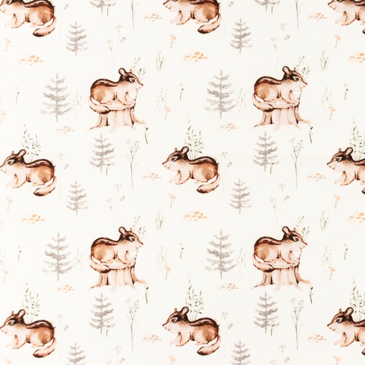 [S1279L] Poplin Digital Printed Mix Clay Snoozy Fabrics
