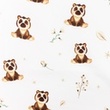 [S1282L-186019] [S1282L] Poplin Digital Printed Mix Senna Snoozy Fabrics (Animals)