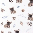 [S1284L-186035] [S1284L] Poplin Digital Printed Mix Frenchie Snoozy Fabrics (Design B)