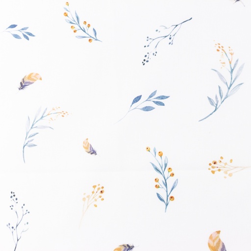 [S1285L] Poplin Digital Printed Mix Bluebell Snoozy Fabrics