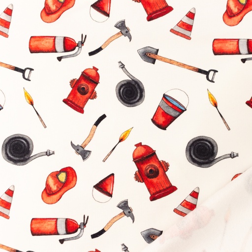 [S1315L] French Terry Brushed Digital Printed Fire Fighters