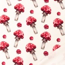 [S1321L-186452] [S1321L] French Terry Digital Printed Mushrooms (Offwhite)