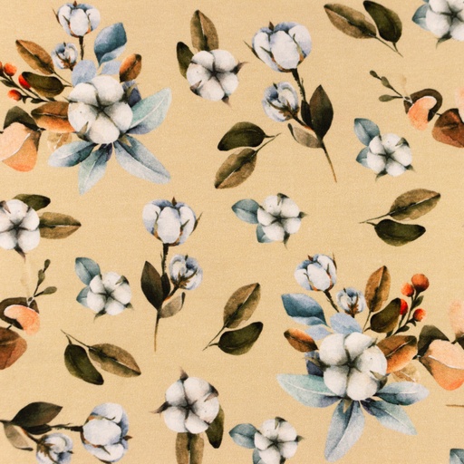[S1345L] Jersey Digital Printed Cotton Branches Snoozy Fabrics