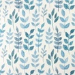 [S1350L-186648] [S1350L] Jersey Digital Printed Blue Leaves Snoozy Fabrics (Design C)