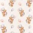 [S1383L-186910] [S1383L] Jersey Digital Printed Balloons Snoozy Fabrics (Design C)