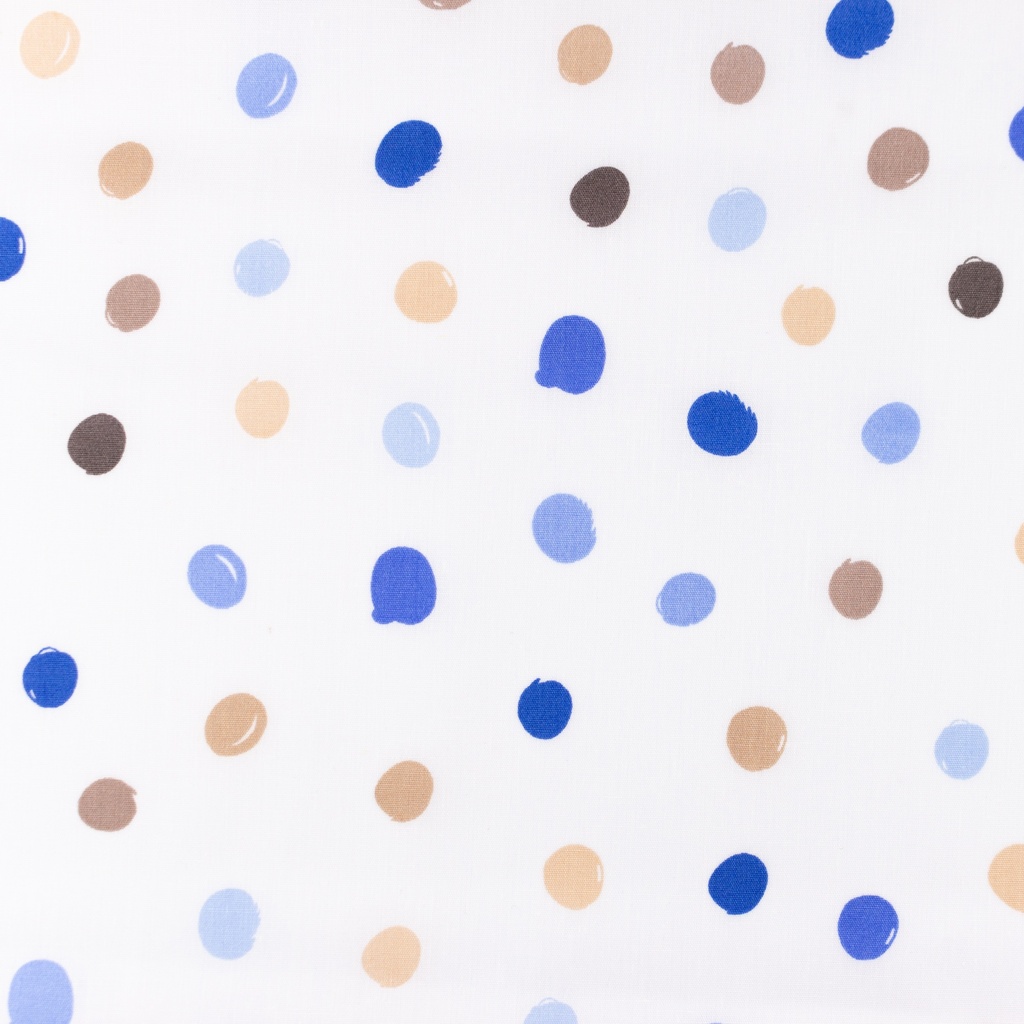 [S1390L] Poplin Printed Big Dots Snoozy Fabrics