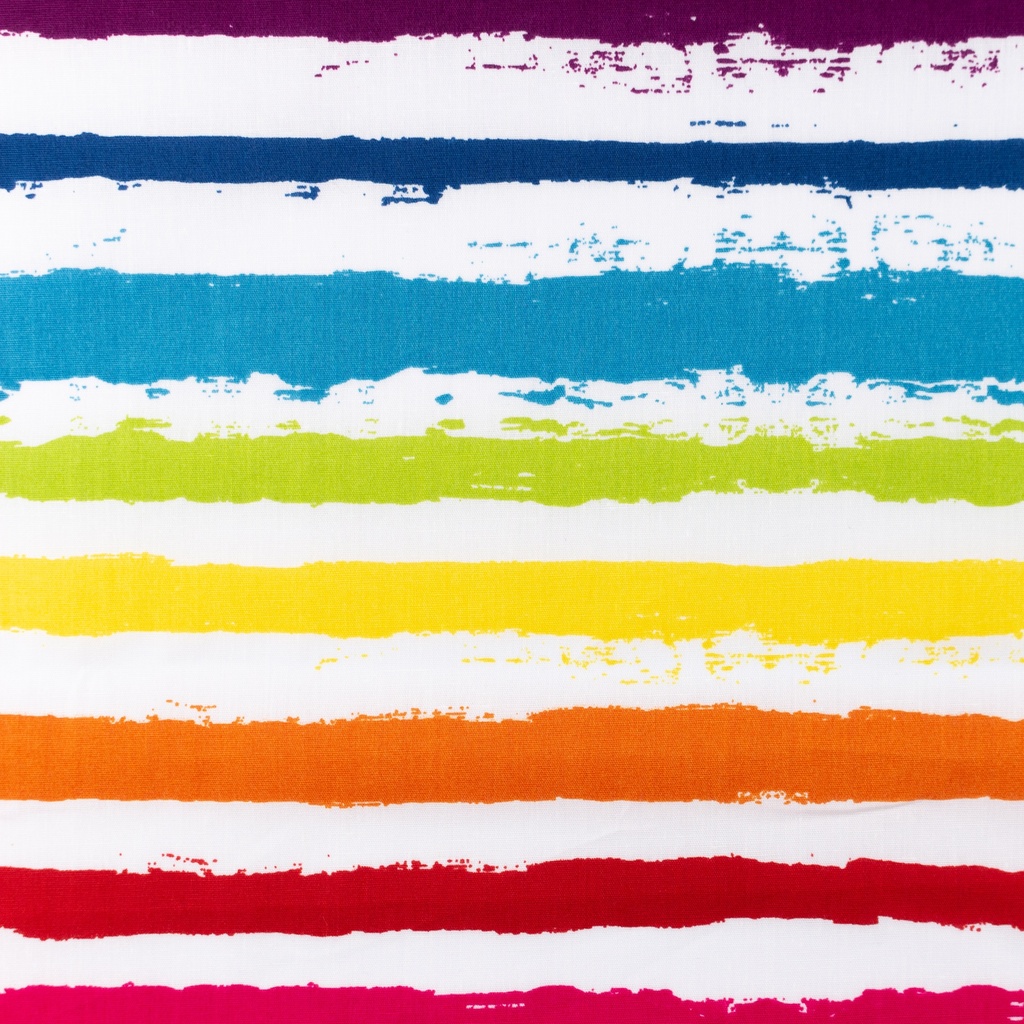[S1392L] Poplin Printed Big Stripes Snoozy Fabrics