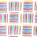 [S1400L-187031] [S1400L] Poplin Printed Square Stripes Snoozy Fabrics (Multi)