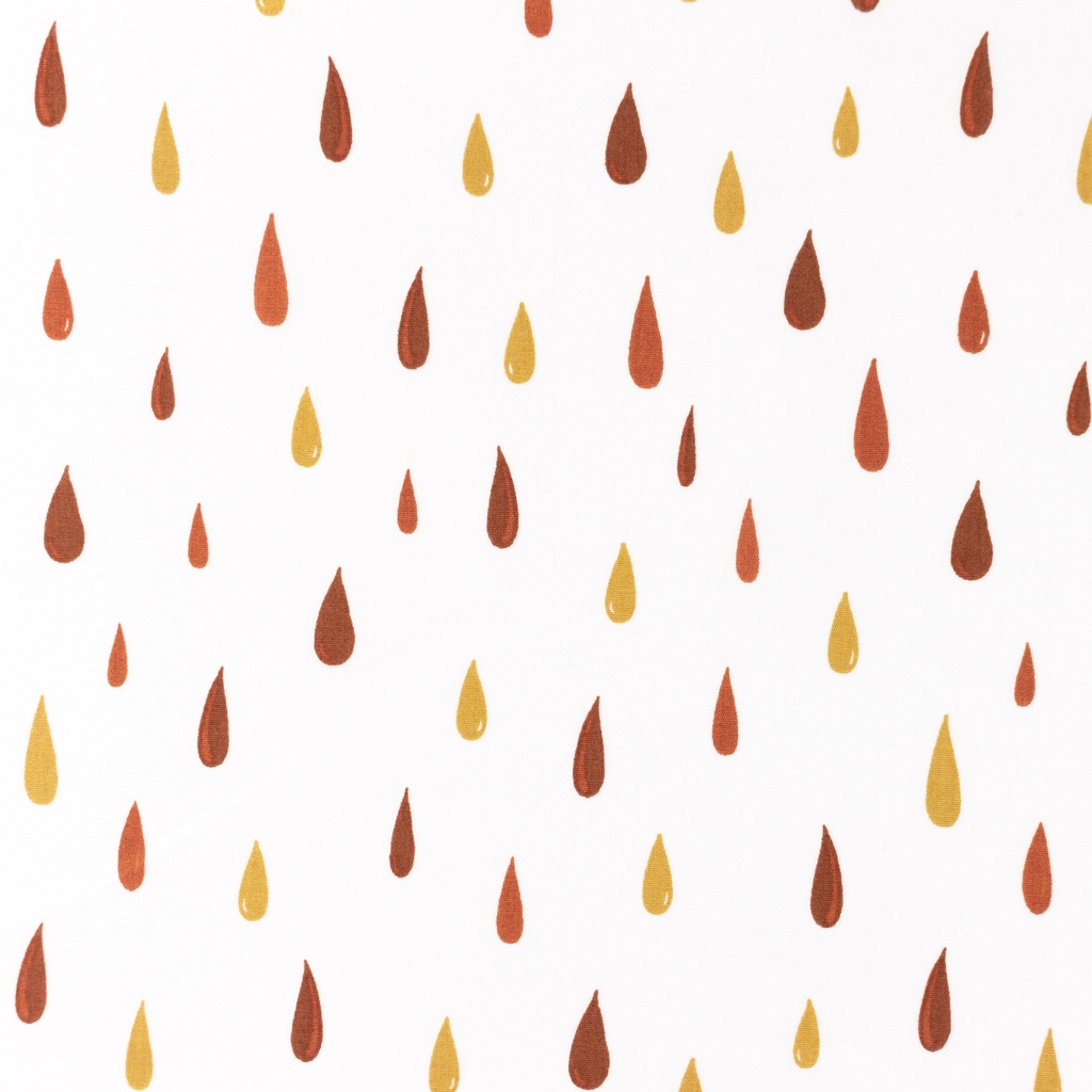 [S1404L] Gocce Di Pioggia Stampate in Popeline Snoozy Fabrics