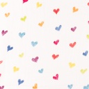 [S1389L-186950] [S1389L] Double Gauze Crinkled Printed Hearts Snoozy Fabrics (Multi)