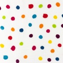[S1391L-186964] [S1391L] Double Gauze Crinkled Printed Big Dots Snoozy Fabrics (Multi)