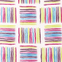[S1401L-187039] [S1401L] Double Gauze Crinkled Printed Square Stripes Snoozy Fabrics (Multi)