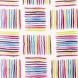 [S1401L-187039] [S1401L] Rayures Carrées Imprimées Froissées en Double Gaze Snoozy Fabrics (Multi)