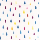 [S1405L-187071] [S1405L] Double Gauze Crinkled Printed Raindrops Snoozy Fabrics (Multi)