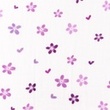 [S1407L-187091] [S1407L] Double Gauze Crinkled Printed Flowers Snoozy Fabrics (Violet)