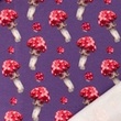 [S1321R-186453] [S1321R] French Terry Digital Printed Mushrooms (Violet)