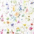 [S1234R-185641] [S1234R] Poplin Digital Printed Mix Fawn Snoozy Fabrics (Aqua Blossom)
