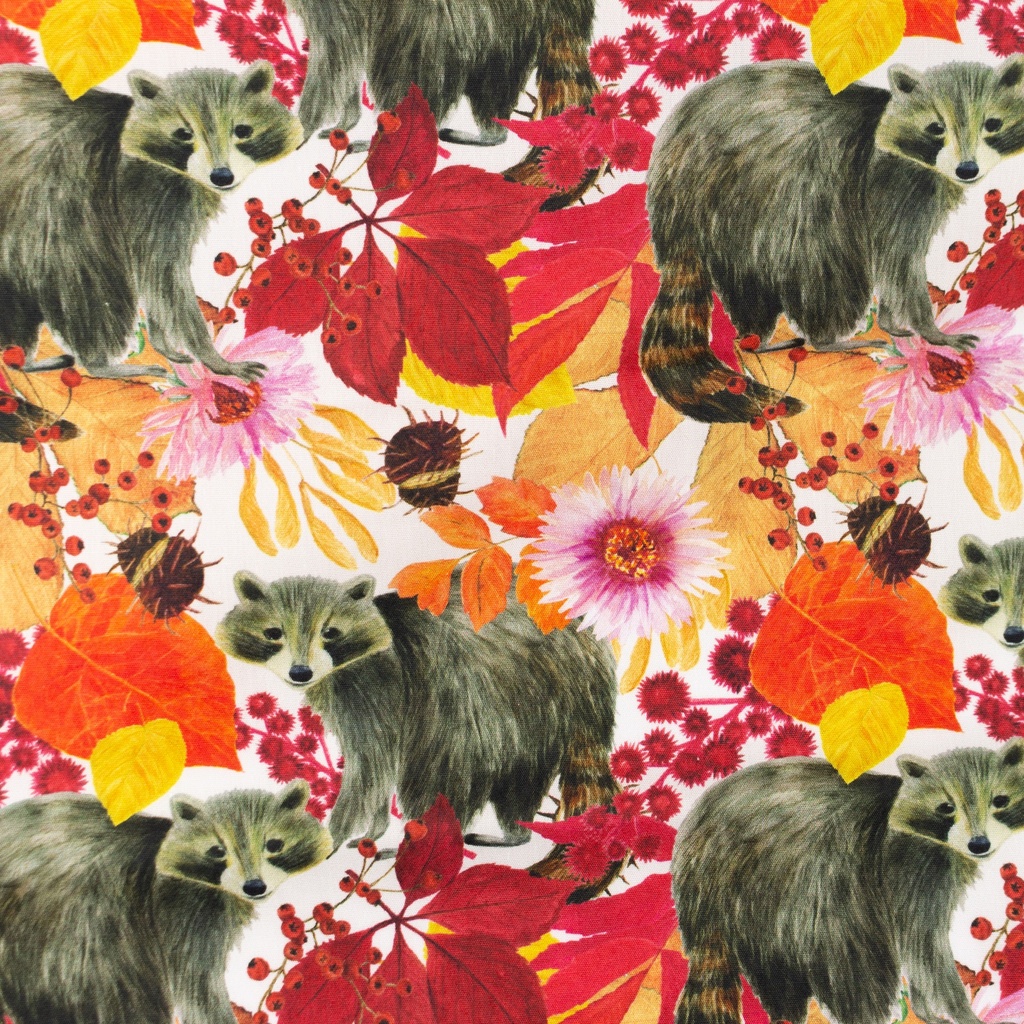 [S1234R] Poplin Digitaltryck Mix Fawn Snoozy Fabrics