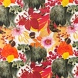 [S1234R-185644] [S1234R] Poplin Digital Printed Mix Fawn Snoozy Fabrics (Animals)