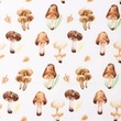 [S1234R-185642] [S1234R] Poplin Digital Printed Mix Fawn Snoozy Fabrics (Mushrooms)