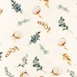 [S1349R-186642] [S1349R] Jersey Digital Printed Pastel Leaves Snoozy Fabrics (Design C)