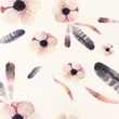 [S1357R-186691] [S1357R] Jersey Digital Printed Blossom Snoozy Fabrics (Feathers)