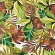 [S1241R-185695] [S1241R] Double Gauze Crinkled Digital Printed Mix Hazel Snoozy Fabrics (Leaf)