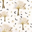[S1245R-185737] [S1245R] Double Gauze Crinkled Digital Printed Mix Oak Snoozy Fabrics (Sand)