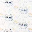 [S1253R-185806] [S1253R] Poplin Digital Printed Mix Cloudy Snoozy Fabrics (Cute Rabbit)