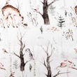 [S1257R-185836] [S1257R] Poplin Digital Printed Mix Flint Snoozy Fabrics (Deer)